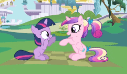 Size: 250x145 | Tagged: a canterlot wedding, animated, clap your hooves, cute, cutedance, derpibooru import, female, filly, filly twilight sparkle, loop, pattycakes, princess cadance, safe, screencap, sunshine sunshine, teen princess cadance, twiabetes, twilight sparkle, younger