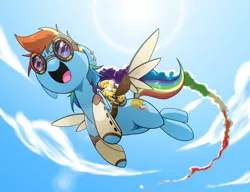 Size: 1950x1500 | Tagged: artist:yokokinawa, derpibooru import, rainbow dash, safe, steampunk