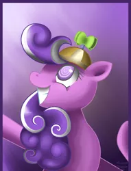 Size: 650x850 | Tagged: dead source, safe, artist:arastane-siryphia, derpibooru import, screwball, earth pony, pony, female, hat, mare, propeller hat, solo, swirly eyes