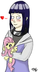 Size: 804x1525 | Tagged: artist:themarvelouslotisque, crossover, derpibooru import, fluttershy, hyuuga hinata, naruto, plushie, safe