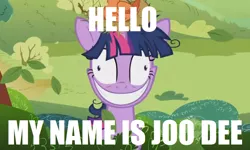 Size: 1284x768 | Tagged: avatar, crazy face, derpibooru import, edit, edited screencap, faic, hub logo, insanity, lesson zero, safe, screencap, solo, twilight snapple, twilight sparkle