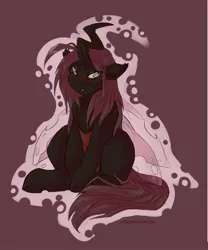 Size: 1280x1540 | Tagged: blushing, changeling, derpibooru import, oc, oc:invictia sadie, red changeling, safe, unofficial characters only