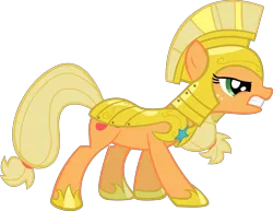 Size: 5193x4000 | Tagged: safe, artist:spaceponies, derpibooru import, applejack, earth pony, pony, absurd resolution, female, mare, royal guard armor, simple background, solo, transparent background, war face
