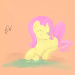 Size: 1000x1000 | Tagged: artist:mylittlebadzerg, butterfly, derpibooru import, fluttershy, safe, solo