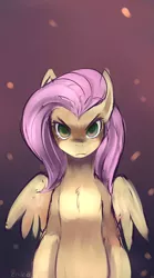 Size: 417x750 | Tagged: safe, artist:ende26, derpibooru import, fluttershy, pony, badass, bipedal, flutterbadass, flutterrage, rage