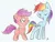 Size: 756x570 | Tagged: safe, artist:swiftcutter, derpibooru import, rainbow dash, scootaloo, pegasus, pony, blank flank, colored pencil drawing, eyes closed, female, filly, image, mare, png, smiling, traditional art