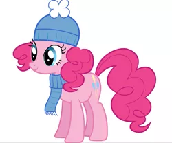 Size: 845x704 | Tagged: clothes, derpibooru import, hat, official, pinkie pie, safe, scarf, solo, vector, winter