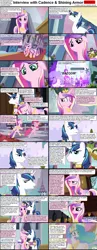 Size: 1282x3304 | Tagged: caption, changeling, changeling queen, comic, comic:celestia's servant interview, derpibooru import, interview, pinkie pie, princess cadance, princess celestia, queen chrysalis, safe, shining armor, twilight sparkle