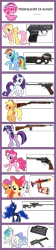 Size: 700x3124 | Tagged: accuracy international aw, apple bloom, applejack, chart, comic sans, comparison chart, cutie mark crusaders, derpibooru import, fluttershy, fmg-9, gun, luger, m14, nerf, p90, pinkie pie, princess celestia, princess luna, rainbow dash, rarity, ruger lcp, safe, scootaloo, smith & wesson model 29, sweetie belle, trench gun, twilight sparkle, winchester m1897