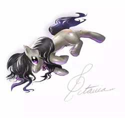 Size: 950x898 | Tagged: dead source, safe, artist:bloo-ocean, derpibooru import, octavia melody, earth pony, pony, clef, female, mare, photoshop, side, simple background, solo