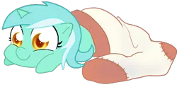 Size: 895x440 | Tagged: artist:egophiliac, clothes, cute, derpibooru import, edit, filly, lyra heartstrings, recolor, safe, sock, sock filly, socks