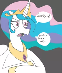 Size: 676x788 | Tagged: artist:klondike, derpibooru import, female, gray background, princess celestia, simple background, solo, solo female, suggestive