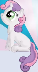 Size: 1176x2223 | Tagged: safe, artist:cronnox, derpibooru import, sweetie belle, pony, unicorn, female, filly, looking up, solo