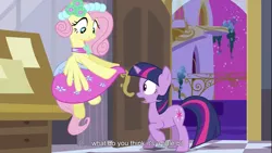 Size: 1366x768 | Tagged: derpibooru import, fluttershy, implied futashy, out of context, safe, screencap, twilight sparkle, youtube caption, youtube link