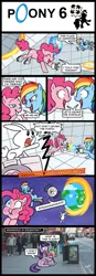 Size: 555x1600 | Tagged: angel bunny, artist:madmax, comic, crossover, derpibooru import, human, irl, irl human, photo, pinkie pie, planet, portal, portal 2, portal (valve), rainbow dash, safe, space, space core, spike, twilight sparkle