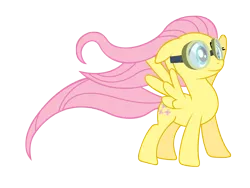 Size: 5000x3762 | Tagged: artist:moonbrony, derpibooru import, fluttershy, goggles, safe, simple background, solo, transparent background, vector