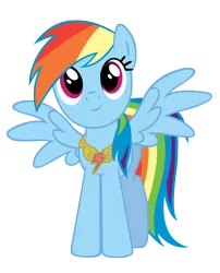 Size: 5000x6195 | Tagged: absurd resolution, artist:moonbrony, derpibooru import, element of loyalty, elements of harmony, rainbow dash, safe, simple background, solo, transparent background, vector