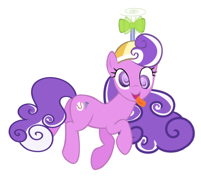 Size: 5181x4620 | Tagged: safe, artist:mrsexsymbol, artist:shaddyshad, derpibooru import, screwball, earth pony, pony, absurd resolution, female, hat, mare, propeller hat, simple background, solo, swirly eyes, tongue out, transparent background, vector