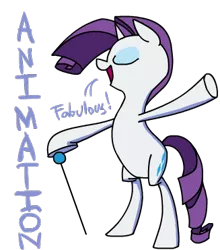 Size: 327x371 | Tagged: safe, artist:justdayside, derpibooru import, rarity, pony, unicorn, animated at source, bipedal, dancing, fabulous, female, mare, simple background, transparent background