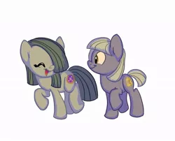Size: 867x700 | Tagged: safe, artist:carnifex, derpibooru import, limestone pie, marble pie, earth pony, pony, female, pie sisters, siblings, sisters