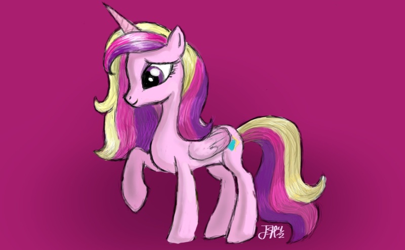 Size: 1222x756 | Tagged: safe, artist:turbosolid, derpibooru import, princess cadance, alicorn, pony, female, solo