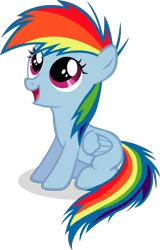 Size: 1421x2214 | Tagged: artist:capt-nemo, derpibooru import, filly, foal, rainbow dash, safe, simple background, transparent background, vector