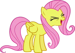 Size: 4555x3236 | Tagged: safe, artist:capt-nemo, derpibooru import, fluttershy, pegasus, pony, absurd resolution, eyes closed, female, flutteryay, mare, open mouth, simple background, smiling, solo, transparent background, vector, yay