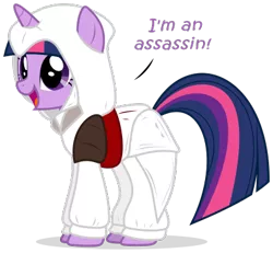 Size: 395x365 | Tagged: artist:mixermike622, assassin's creed, cute, derpibooru import, incorrect display, safe, simple background, svg, transparent background, twiabetes, twilight sparkle, vector