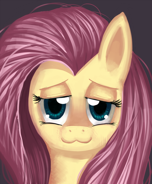 Size: 675x819 | Tagged: safe, artist:mewball, derpibooru import, fluttershy, pegasus, pony, :3, bust, female, looking at you, mare, solo