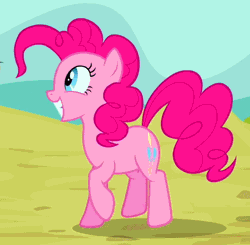 Size: 508x498 | Tagged: a friend in deed, animated, cropped, cute, derpibooru import, diapinkes, happy, loop, pinkie pie, prancing, safe, screencap, solo, trotting, trotting in place