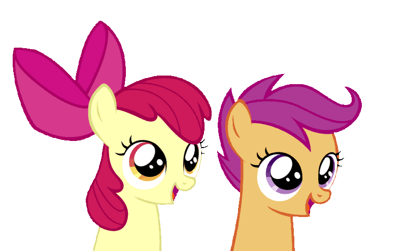 Size: 940x582 | Tagged: artist needed, source needed, safe, derpibooru import, apple bloom, scootaloo, earth pony, pegasus, pony, hearts and hooves day (episode), adorabloom, animated, bow, cute, cutealoo, dancing, female, filly, gif, simple background, smiling, transparent background