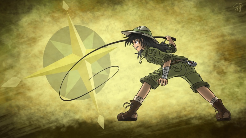 Size: 1920x1080 | Tagged: artist:glancojusticar, ass, bandage, boots, bullwhip, butt, clothes, compass, cutie mark background, daring do, derpibooru import, female, hat, human, humanized, pith helmet, safe, shorts, socks, solo, wallpaper, whip
