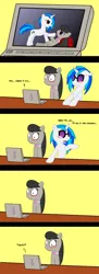 Size: 800x2200 | Tagged: suggestive, artist:delta-pangaea, derpibooru import, octavia melody, vinyl scratch, earth pony, pony, unicorn, blushing, comic, female, implied sex, lesbian, mare, scratchtavia, shipping, squish