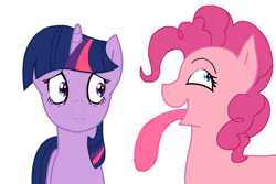 Size: 600x400 | Tagged: suggestive, artist:hewhoerasesmost, derpibooru import, pinkie pie, twilight sparkle, animated, awkward, ear licking, ear penetration, face licking, female, hornjob, implied rape, impossibly long tongue, lesbian, licking, literal mindfuck, long tongue, non-consensual licking, not sure if want, shipping, tentacle tongue, tongue out, twinkie, wat, wet willy