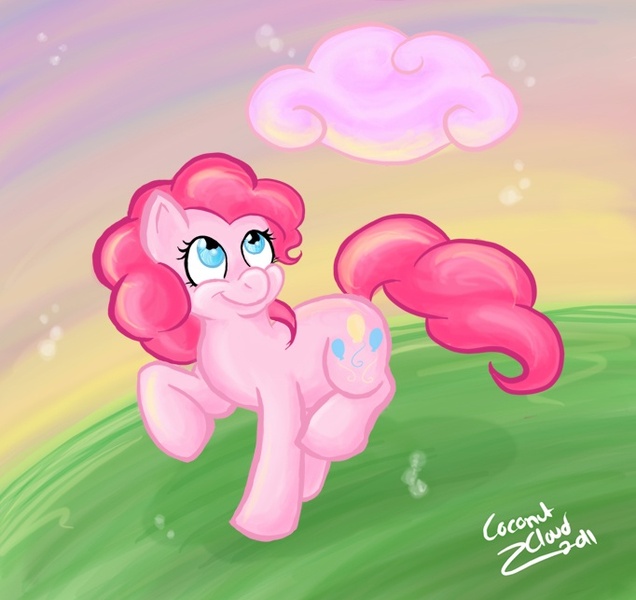 Size: 682x643 | Tagged: artist:veritasket, cotton candy cloud, derpibooru import, pinkie pie, safe