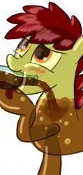 Size: 334x699 | Tagged: artist:tggeko, derpibooru import, female, food pony, implied blowjob, implied oral, implied sex, oc, oc:coke pony, original species, pepsi, solo, solo female, suggestive, unofficial characters only
