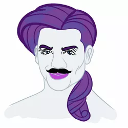 Size: 1500x1500 | Tagged: bust, carlton banks, derpibooru import, human, humanized, male, moustache, rarity, safe, simple background, smiling, solo, white background