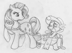 Size: 911x673 | Tagged: safe, artist:friedavanraevels, derpibooru import, rarity, spike, female, male, shipping, sketch, sparity, straight, traditional art