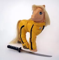 Size: 394x400 | Tagged: safe, derpibooru import, pony, custom, irl, kill bill, photo, toy