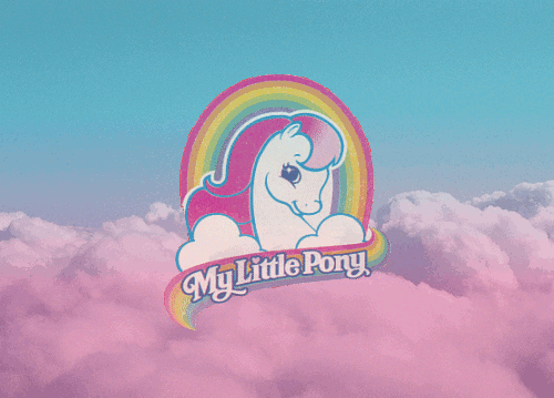 Size: 500x359 | Tagged: animated, cloud, cloudy, derpibooru import, g2, logo, my little pony logo, safe, seizure warning