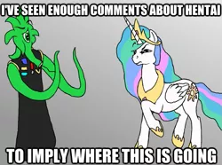 Size: 625x466 | Tagged: admiral zex, derpibooru import, image macro, princess celestia, safe, star control, tentacles, very ugly xenoform, vux