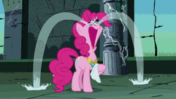 Size: 640x360 | Tagged: 2017, animated, bronysquare, castle of the royal pony sisters, closed, crying, derpibooru import, element of laughter, end of an era, eyes closed, friendship is magic, handkerchief, ocular gushers, open mouth, pinkie being pinkie, pinkie cry, pinkie pie, ponysquare, sad, safe, screencap, shut down, solo, tissue