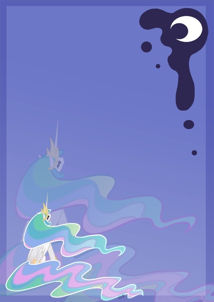 Size: 868x1228 | Tagged: safe, artist:dawnallies, derpibooru import, princess celestia, alicorn, pony, big crown thingy, crescent moon, cutie mark, ethereal mane, jewelry, looking up, moon, regalia, simple background, zoom layer