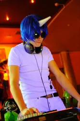 Size: 681x1024 | Tagged: ableton live, apc40, artist:tajfu, cosplay, derpibooru import, human, irl, irl human, photo, rule 63, russian, safe, solo, vinyl scratch