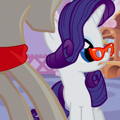 Size: 245x245 | Tagged: animated, derpibooru import, glasses, rarity, rarity's glasses, safe, screencap, solo, suited for success