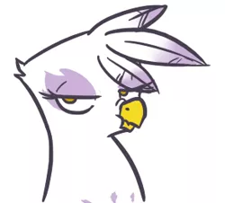 Size: 294x266 | Tagged: safe, artist:jessy, derpibooru import, gilda, gryphon, annoyed, annoyed look, bust, female, image, png, portrait, scrunchy face, simple background, solo, white background