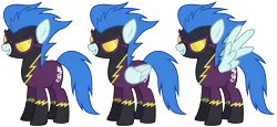 Size: 8150x3752 | Tagged: artist:zutheskunk traces, clothes, costume, derpibooru import, goggles, grin, nightshade, safe, shadowbolts, shadowbolts costume, shadowbolts (nightmare moon's minions), simple background, smiling, transparent background, vector, vector trace