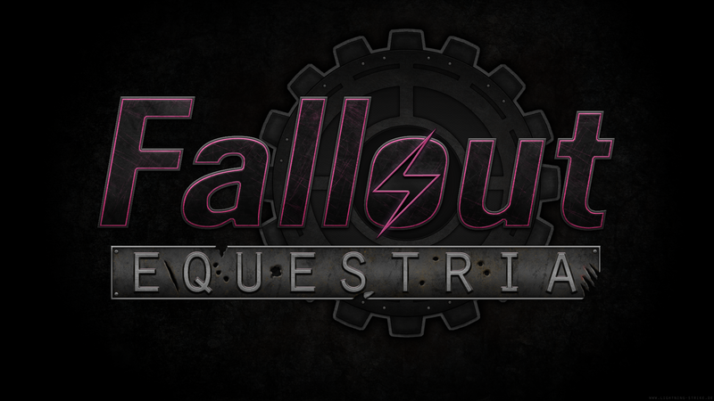 Size: 1920x1080 | Tagged: apocalypse, artist:lightning5trike, bolt, derpibooru import, fallout, fallout equestria, gears, logo, safe, text, wallpaper