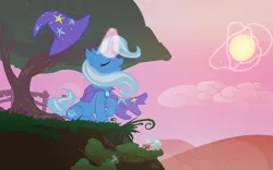 Size: 1680x1050 | Tagged: artist:vest, derpibooru import, magic, safe, sun, trixie