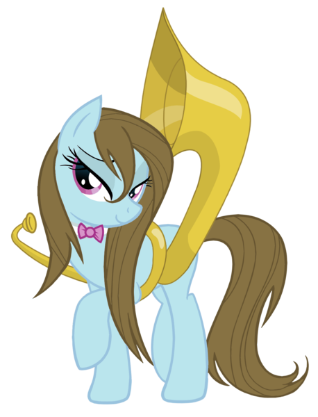 Size: 1173x1536 | Tagged: alternate hairstyle, beauty brass, bowtie, derpibooru import, musical instrument, safe, sousaphone, wet mane